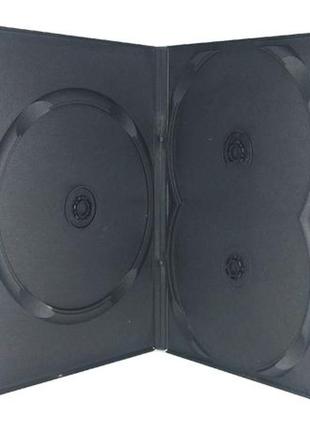 Коробка бокс для 3 dvd дисков 14mm black dvd box 14mm