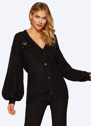 Кардиган в рубчик с объемными рукавами из линии ambra от yamamay.