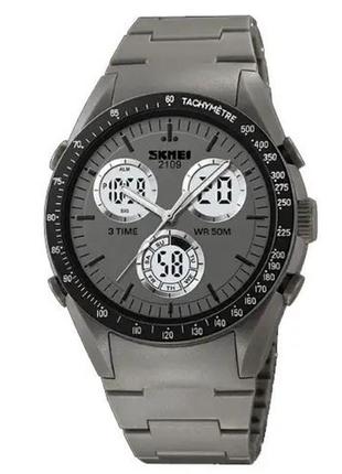 Часы наручные мужские skmei 2109gy, армейские часы противоударные, оригинальные мужские часы