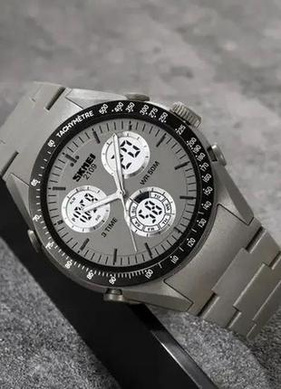 Часы наручные мужские skmei 2109gy, армейские часы противоударные, оригинальные мужские часы2 фото