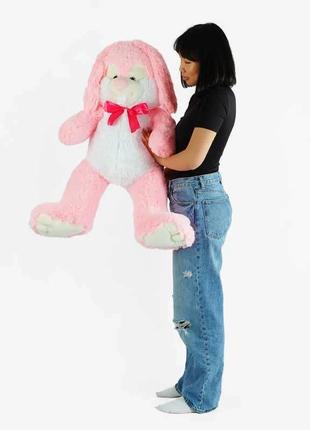 Гр м’яка іграшка "зайченя" з-76207 колір рожевий висота 1.10см (1)