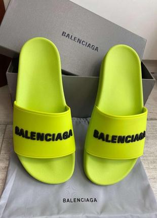 Шлепанцы balenciaga pool slide in lime