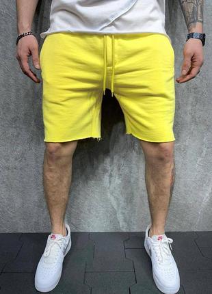 Шорты мужские жолтые длинные мужские шорты спортивные шорты