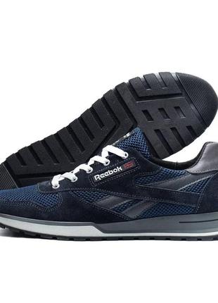 Літні кросівки сітка reebok колір чорний, синій
