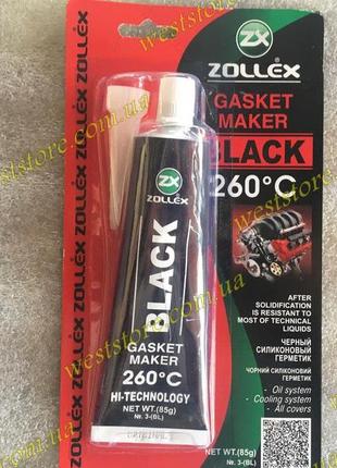 Герметик-прокладка черный 85 гр.zollex
