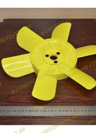 Крыльчатка вентилятора радиатора ваз  2101 2102 2103 2104 2105 2106  6-ти лопастная  желтая украина