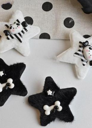 Заколка зірка плюш 2 виду 2 кольору в стилі y2k ціна за пару