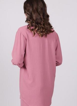 Сорочка жіноча накладні кишені на грудях актуаль 025 жатка фрезовий, 463 фото
