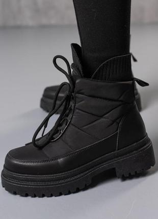 Ботинки женские fashion troktsky 3859 38 размер 24,5 см черный