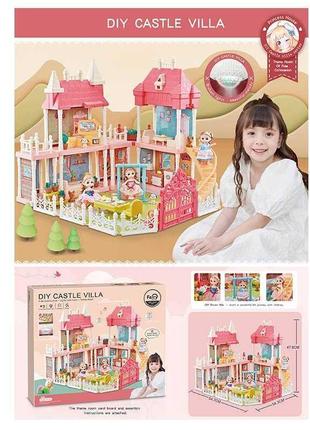 Будиночок іграшковий 6677 лялька, звуки, музика, підсвічування, улюбленці, меблі, наклейки, інструкція