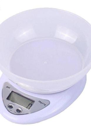 Кухонные весы c чашей domotec acs-126 до 7 кг