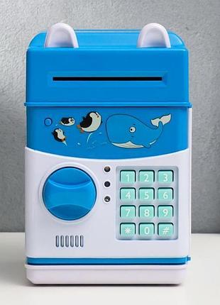 Сейф скарбничка, виготовлений із міцного пластику, легка вага та портативність 3 аа