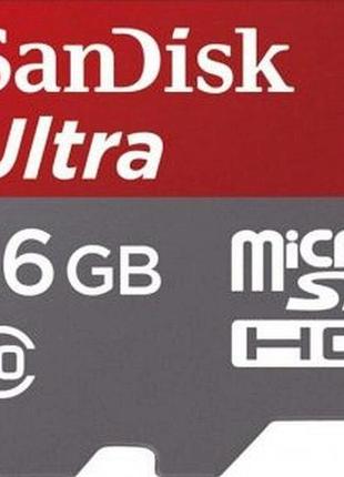 Карта памяти sandisk ultra 16 gb