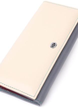 Практичний гаманець для стильних жінок із натуральної шкіри st leather 22519 різнобарвний