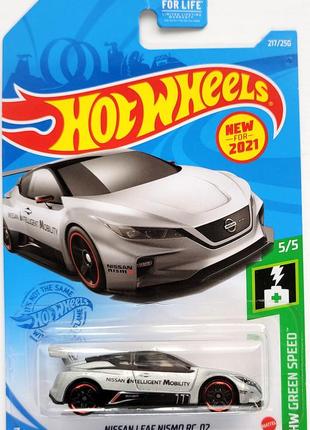 Машинка hot wheels - nissan leaf nismo rc 02 - 2021 green speed (#217) - grx36