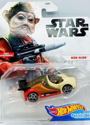 Машинка hot wheels - nien nunb - 2020 characters cars star wars - fjf81