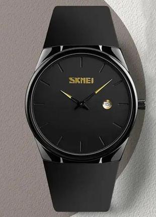 Часы наручные мужские skmei 1509bk, оригинальные мужские часы, мужские часы стильные часы на руку5 фото