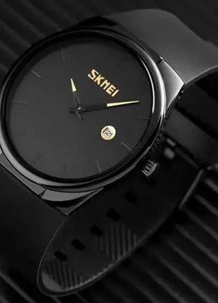Часы наручные мужские skmei 1509bk, оригинальные мужские часы, мужские часы стильные часы на руку3 фото