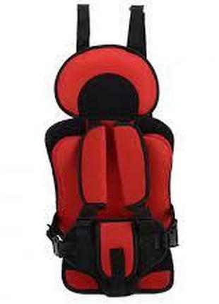 Бескаркасное детское автокресло vjt ny-26 black and red  72х32х5 см