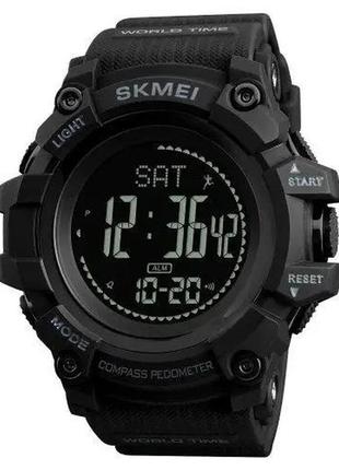 Часы наручные мужские skmei 1356bk black, фирменные спортивные часы. цвет: черный