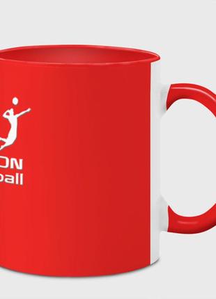 Чашка з принтом «волейбол 23» (колір чашки на вибір)