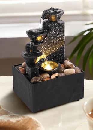 Декоративний фонтан для дому з підсвіткою a-pro skyfall