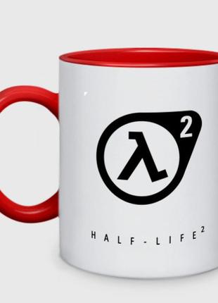 Чашка з принтом  двоколірний «half — life 2» (колір чашки на вибір)