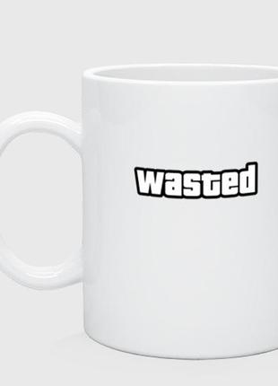 Чашка з принтом  керамічний «wasted»