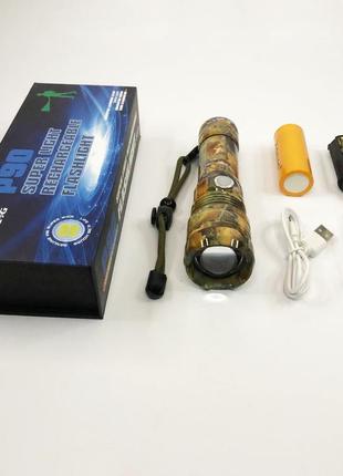 Ліхтарик ручний тактичний bailong bl-p512m-p90, тактичний ліхтар, сильний ліхтарик, лід ліхтар ручний6 фото