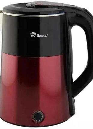 Чайник электрический domotec ms-5029 red, 2000вт