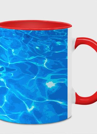 Чашка з принтом  «абстрактні хвилі басейну — текстура» (колір чашки на вибір)