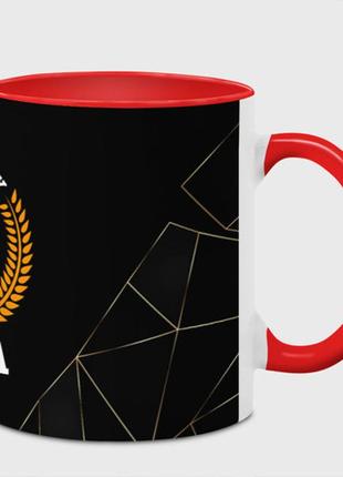 Чашка з принтом «лого roma та напис legendary football club на темному тлі» (колір чашки на вибір)1 фото