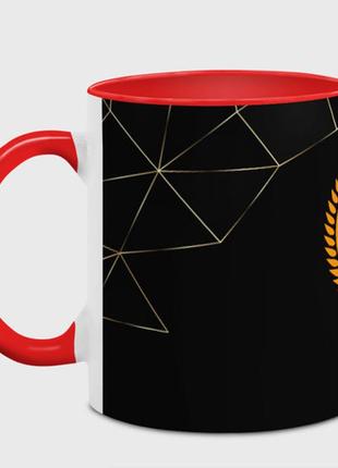 Чашка з принтом «лого roma та напис legendary football club на темному тлі» (колір чашки на вибір)2 фото