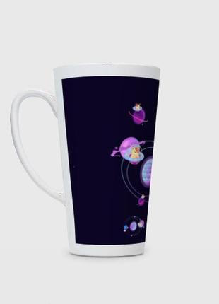 Чашка з принтом  лате «космічні кошенята»