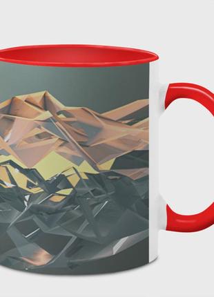 Чашка з принтом «абстрактне рідке скло» (колір чашки на вибір)