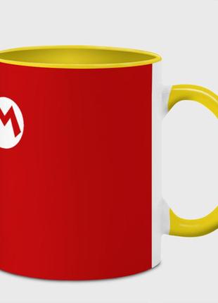 Чашка с принтом  «марио» (цвет чашки на выбор)
