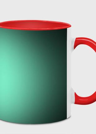 Чашка з принтом  «аквамариновий градієнт» (колір чашки на вибір)