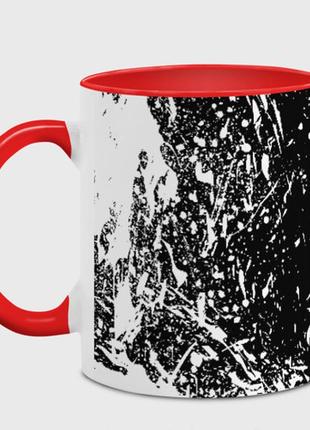 Чашка з принтом «чорний конюшина лого» (колір чашки на вибір)2 фото