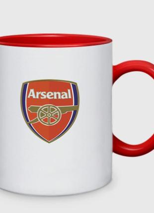 Чашка з принтом  двоколірна «arsenal — sweeper — england — london» (колір чашки на вибір)2 фото