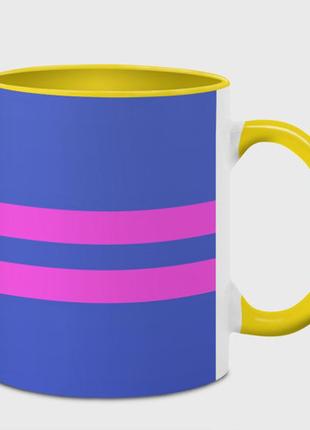 Чашка с принтом  «фриск frisk undertale» (цвет чашки на выбор)