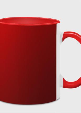 Чашка з принтом «легкий червоний градієнт» (колір чашки на вибір)