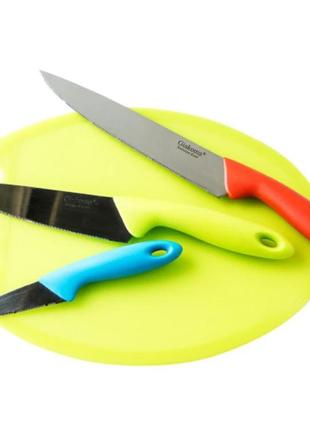 Набір ножів giakoma g 8137 з 4 предметів: 3 ножі та обробна дошка