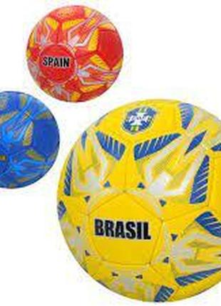 Мяч футбольный 2500-275 размер 5 ручная работа 32 панели 400-420г 3 вида страны в пакете
