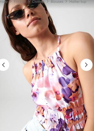 Кроптоп летний топ майка на бретелях октняя блуза sinsay