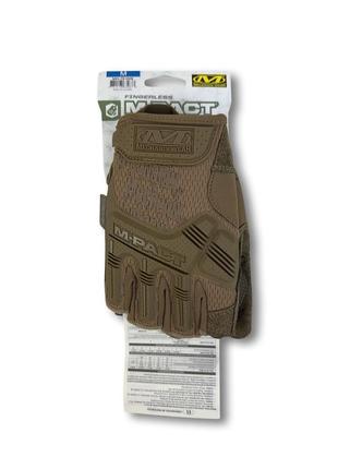 Тактические беспалые перчатки mechanix m-pact® fingerless койот размер m