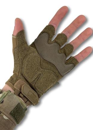 Тактические беспалые перчатки mechanix m-pact® fingerless койот размер m