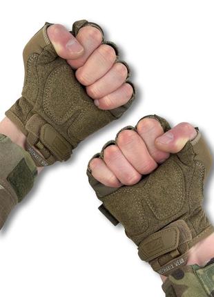 Тактические беспалые перчатки mechanix m-pact® fingerless койот размер m