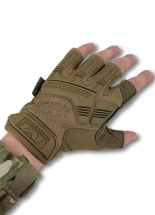 Тактические беспалые перчатки mechanix m-pact® fingerless койот размер m