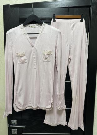 Костюм домашній, піжама, домашній одяг в рубчик