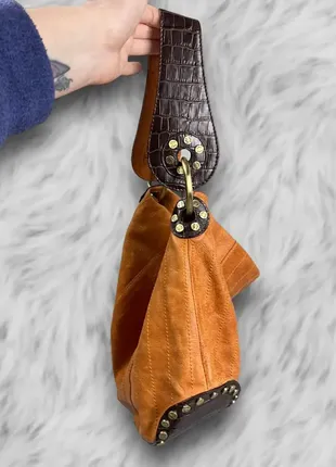 Рідкісна вінтажна шкіряна сумка dolce & gabbana ( з бірками) з кількома кишенями та двома ремешками2 фото